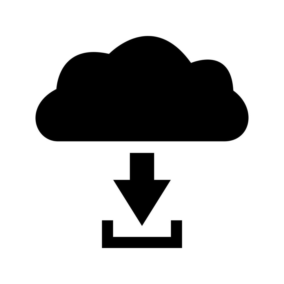 Unique Download from Cloud Vector Icon