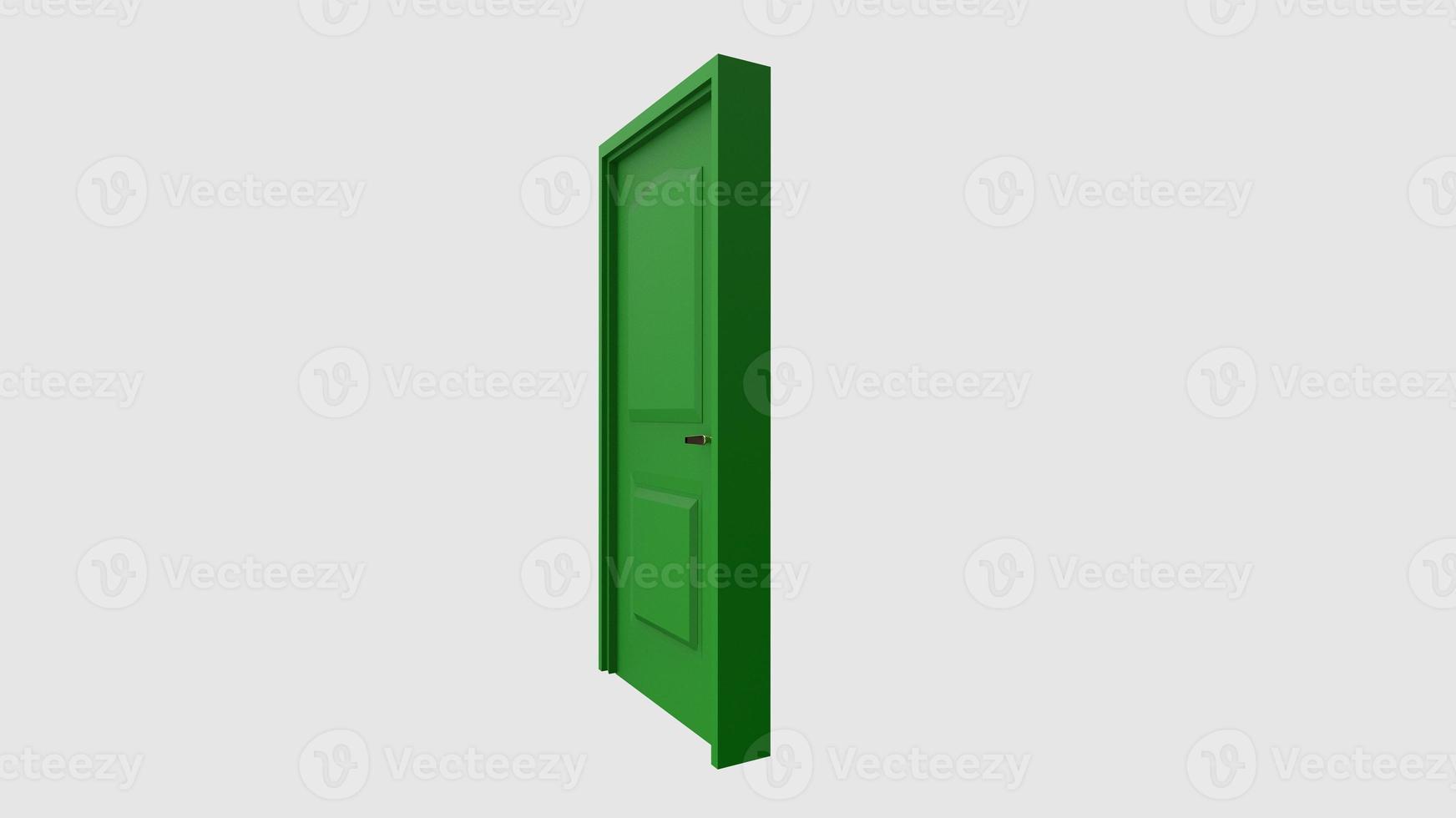 isolated door illustration 3d rendering photo