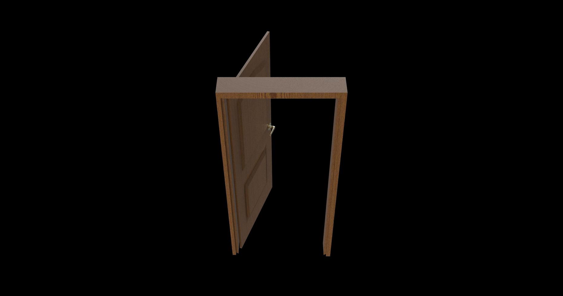 isolated door illustration 3d rendering photo