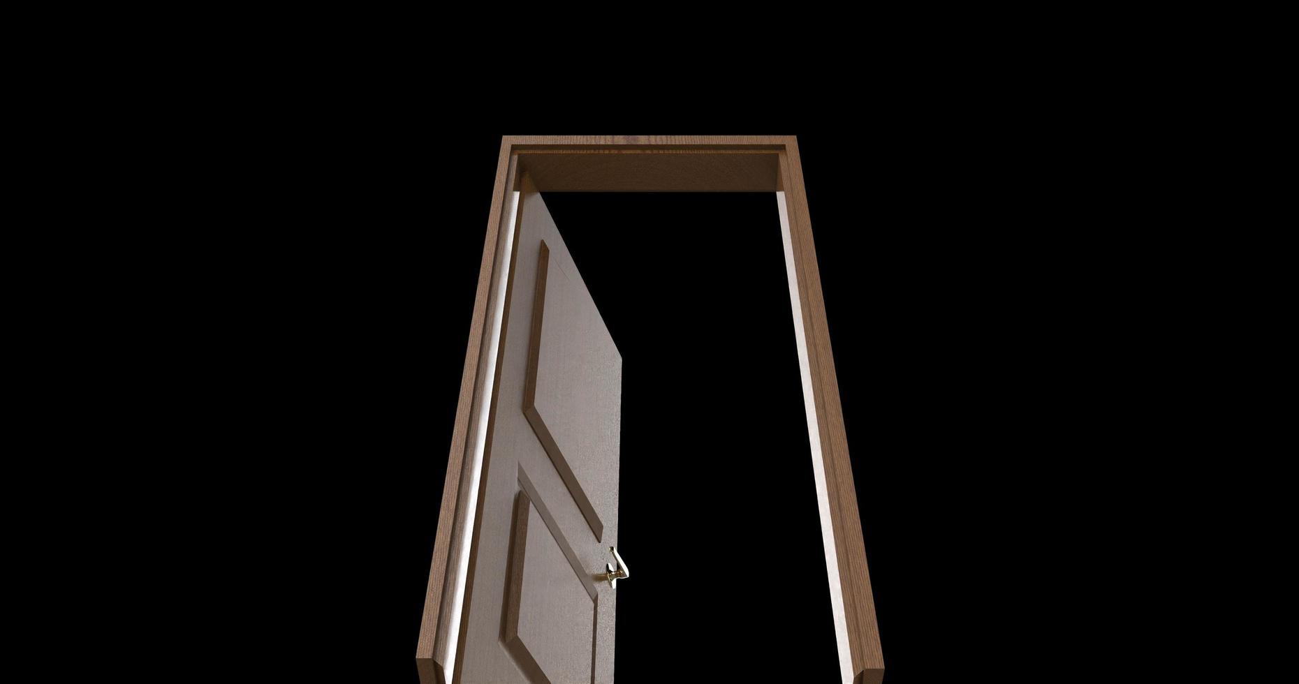 isolated door illustration 3d rendering photo