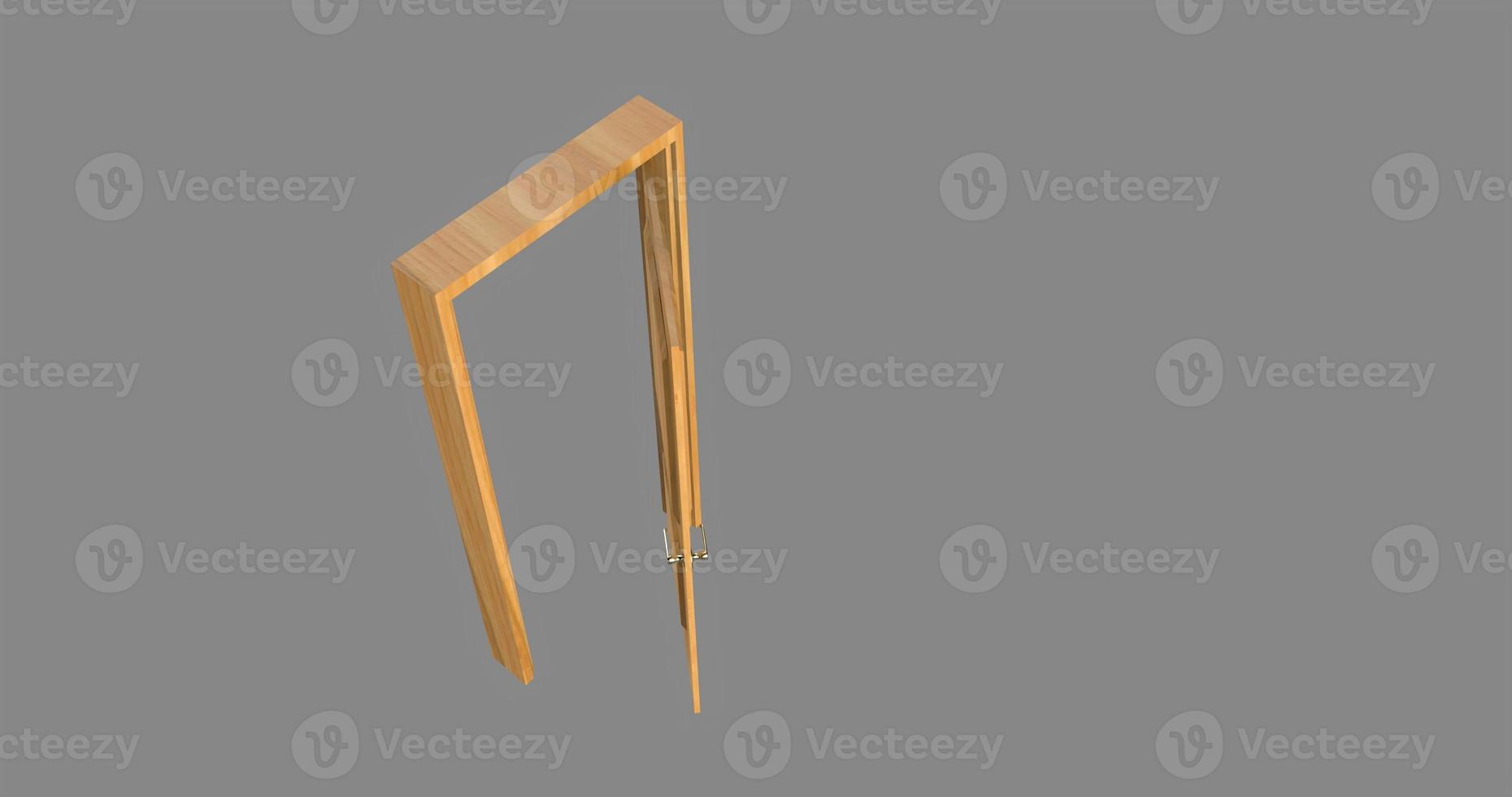 isolated door illustration 3d rendering photo