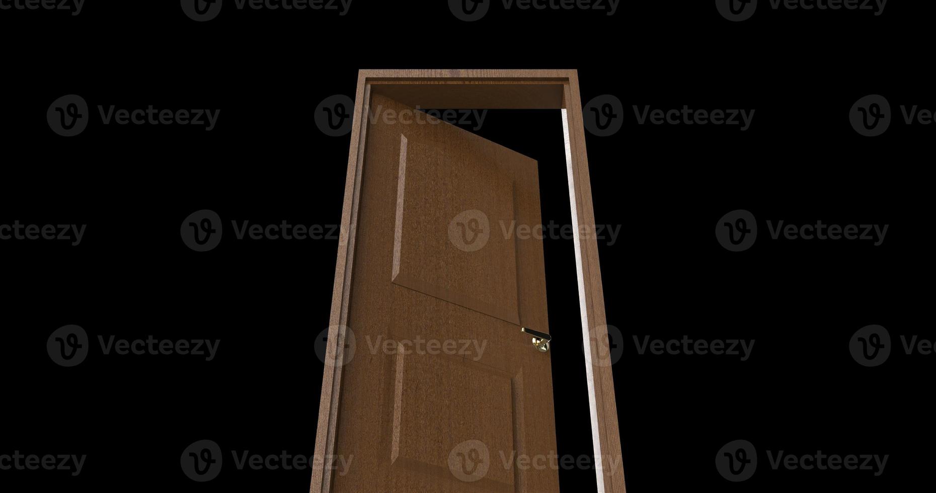 isolated door illustration 3d rendering photo