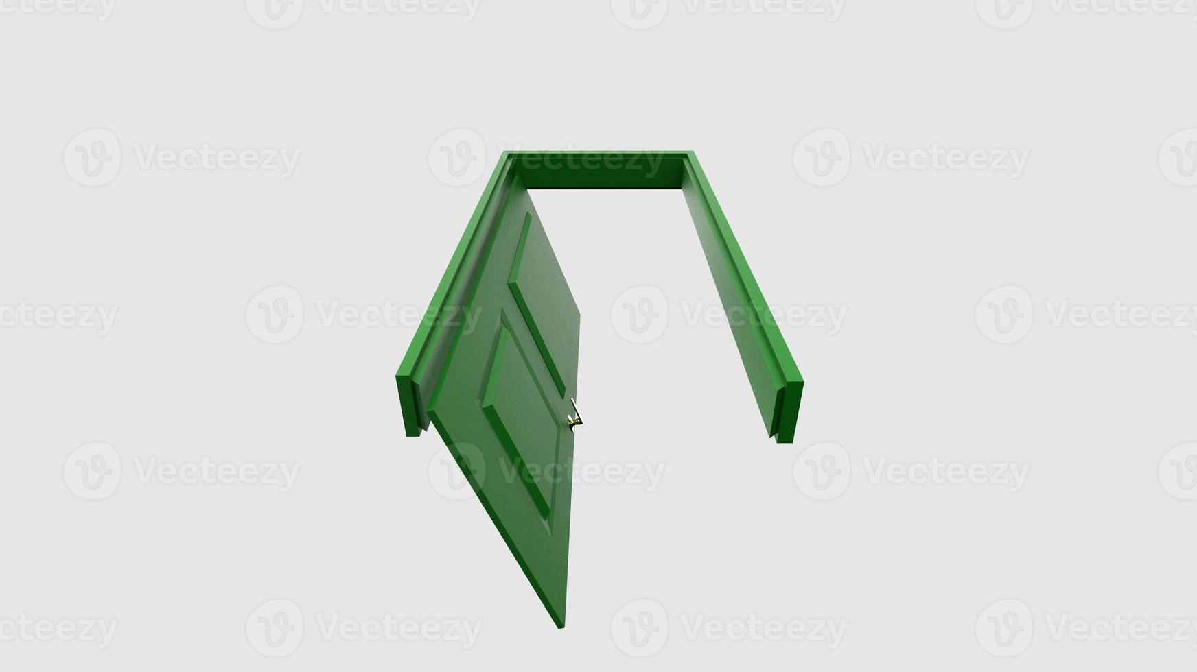 isolated door illustration 3d rendering photo