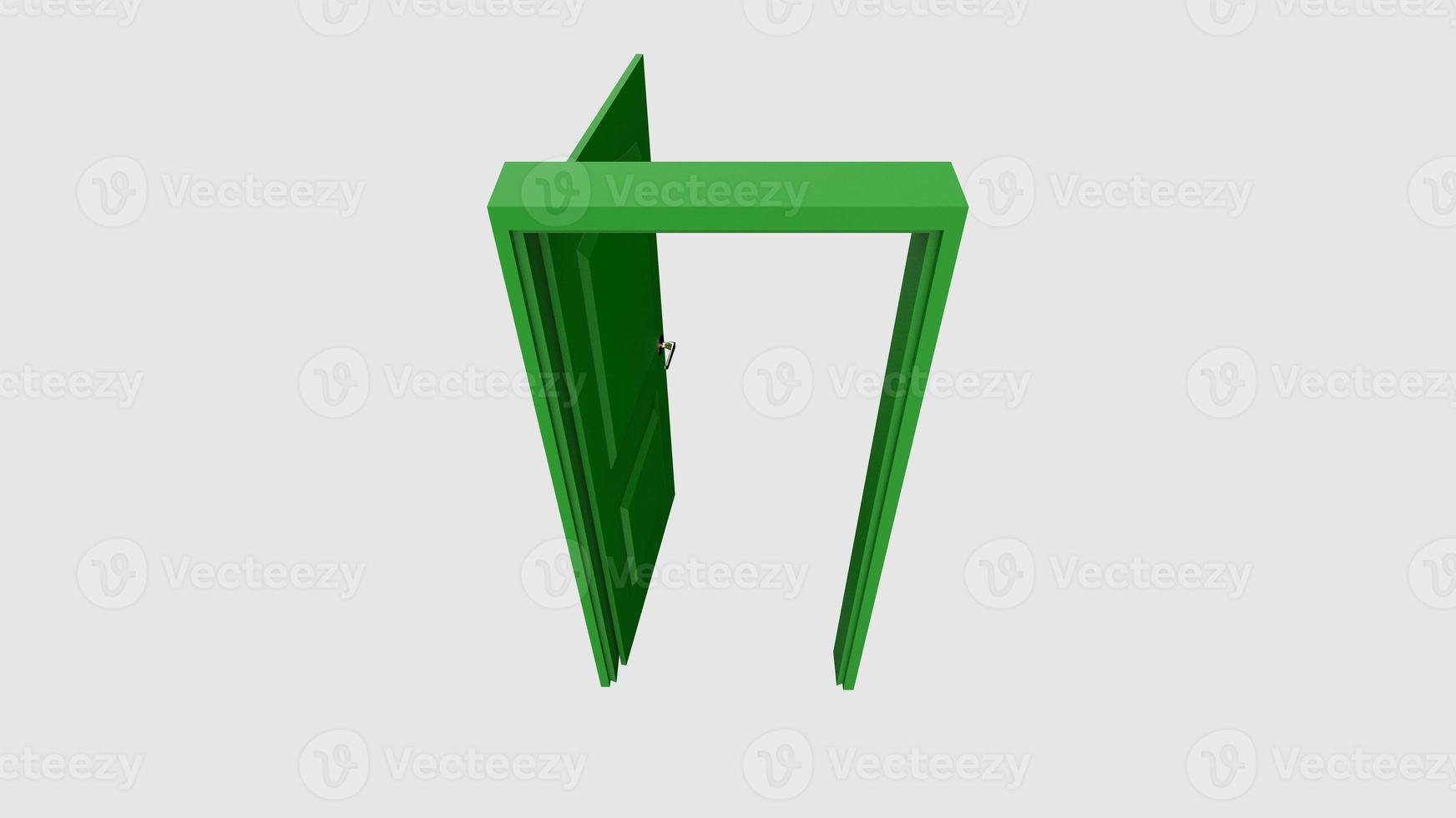 isolated door illustration 3d rendering photo