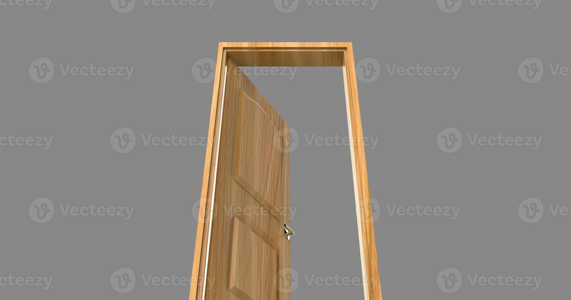 isolated door illustration 3d rendering photo