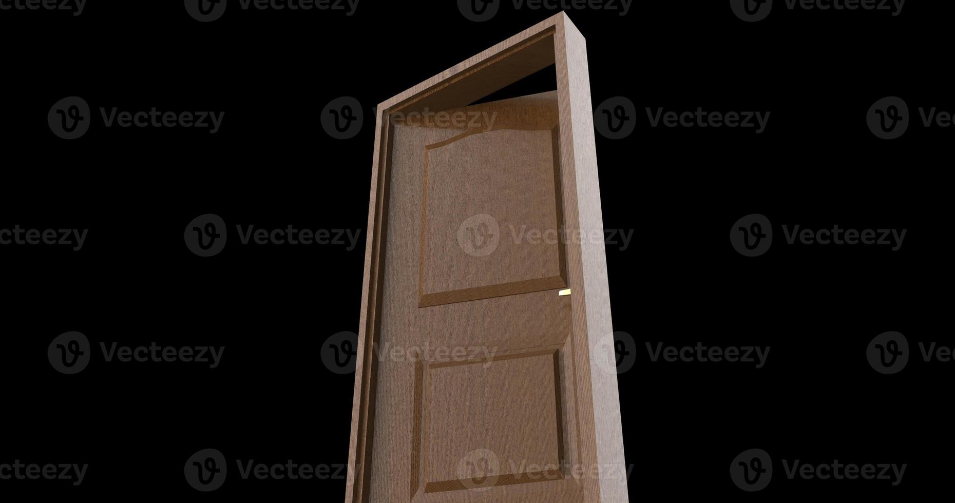 isolated door illustration 3d rendering photo