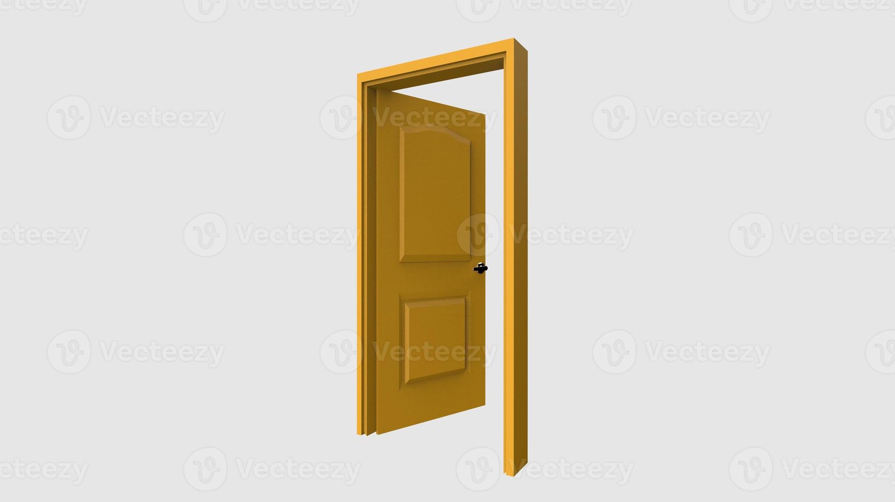 isolated door illustration 3d rendering photo