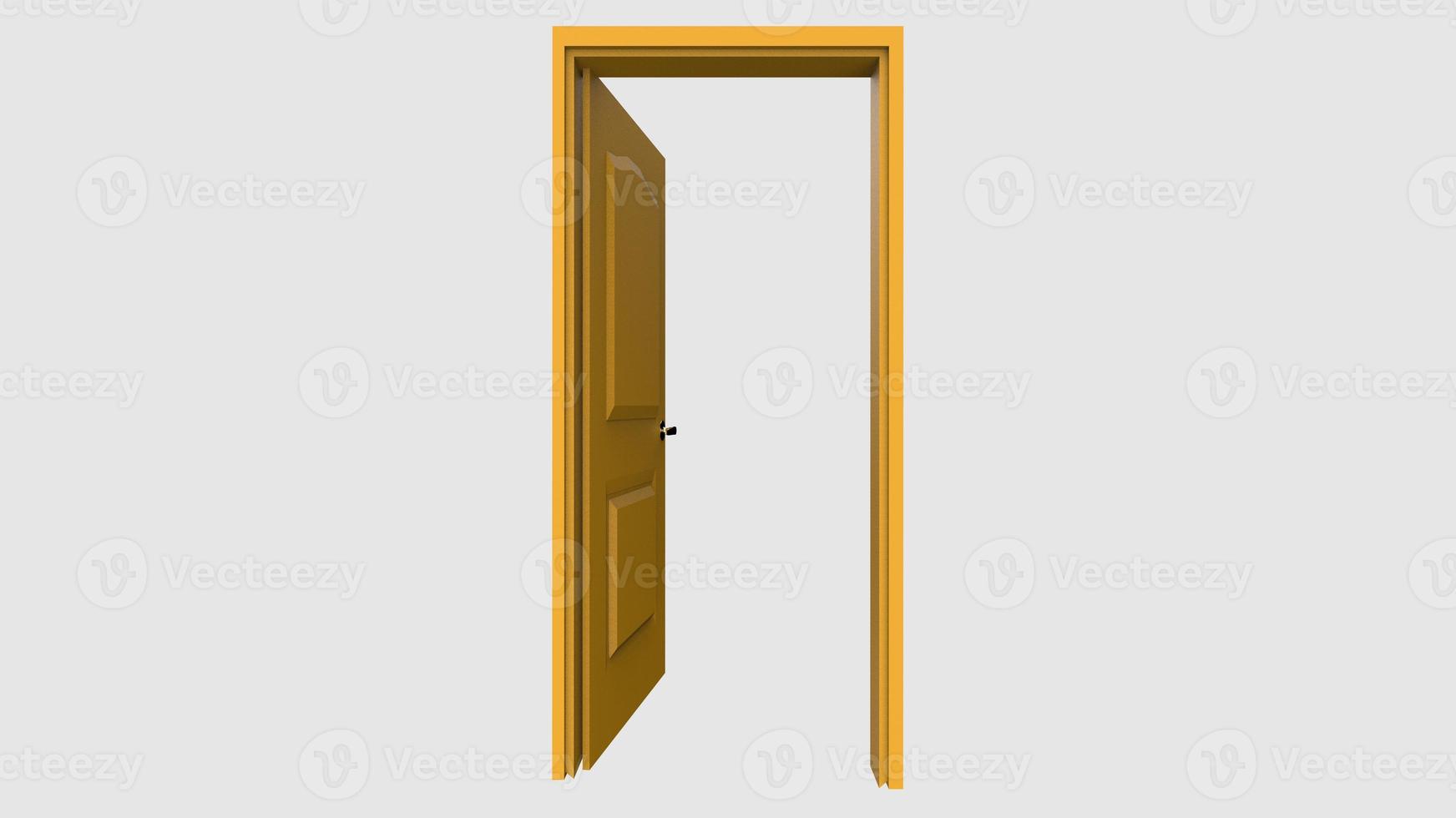 isolated door illustration 3d rendering photo