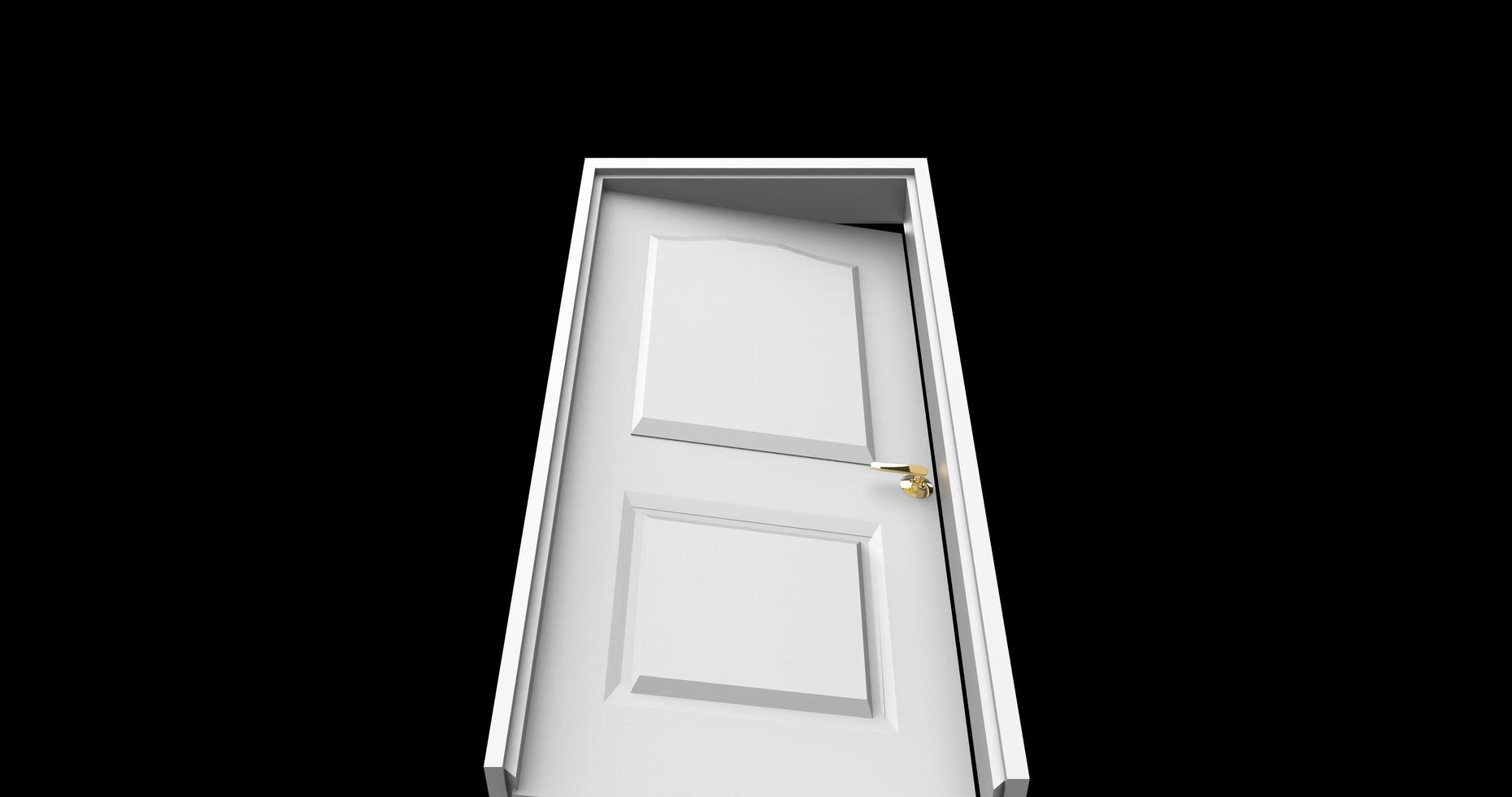 isolated door illustration 3d rendering photo