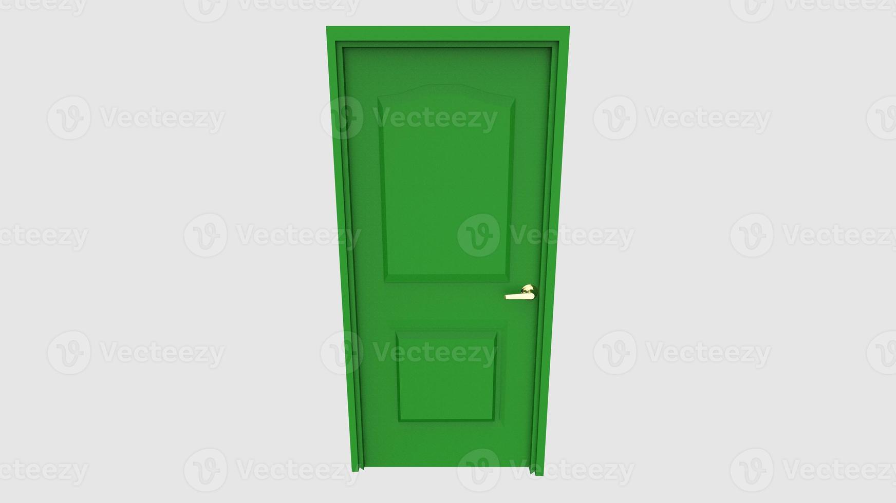 isolated door illustration 3d rendering photo