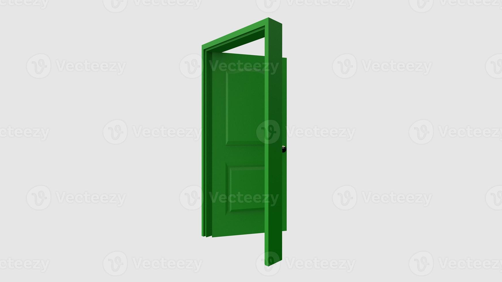 isolated door illustration 3d rendering photo