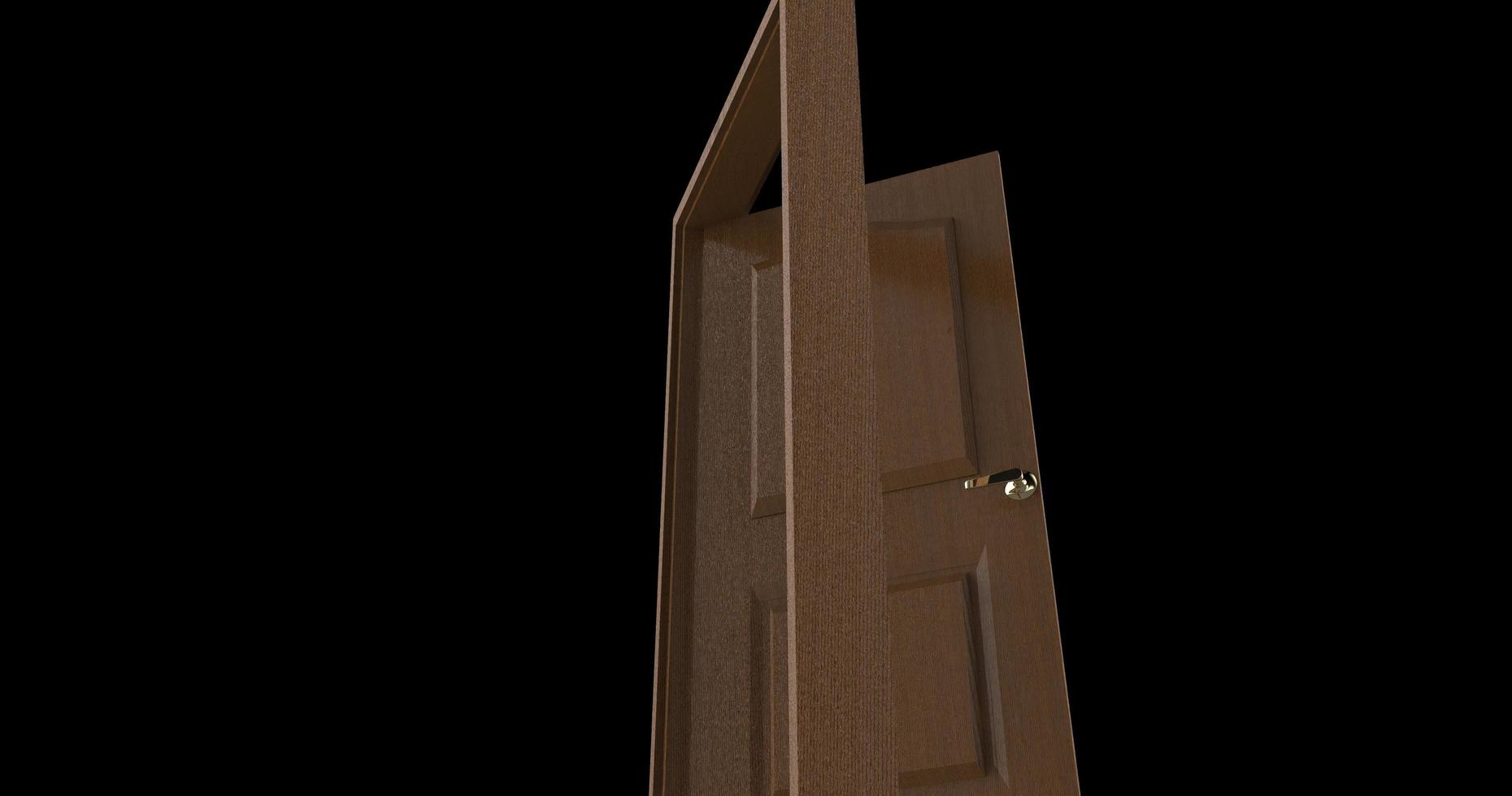 isolated door illustration 3d rendering photo