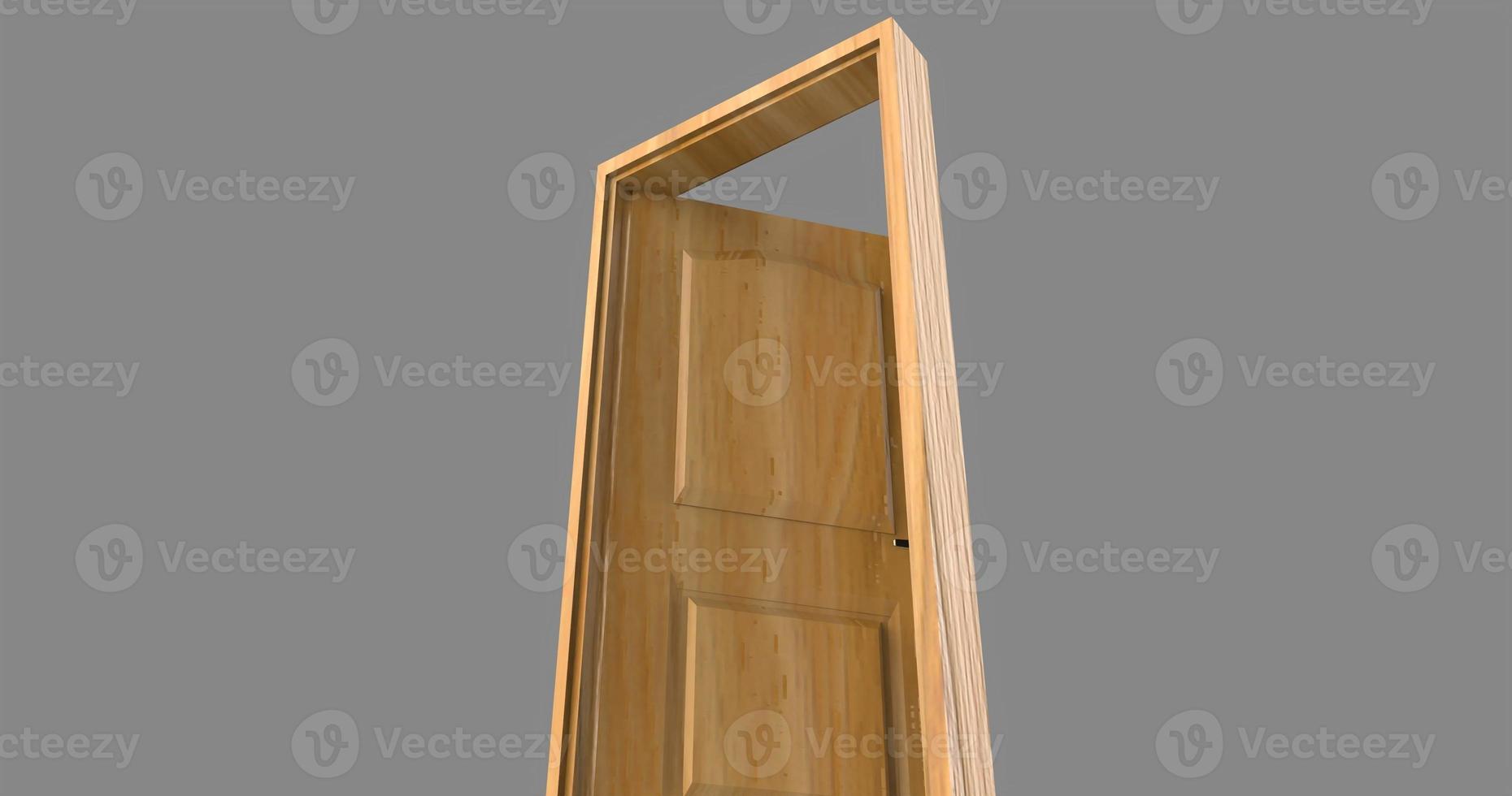 isolated door illustration 3d rendering photo