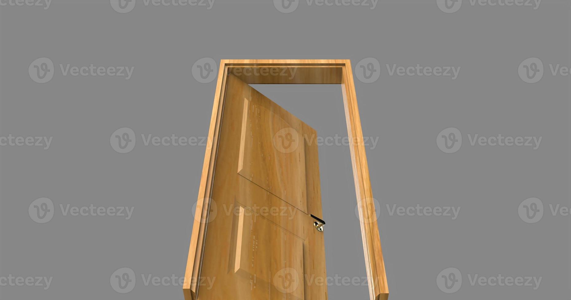isolated door illustration 3d rendering photo