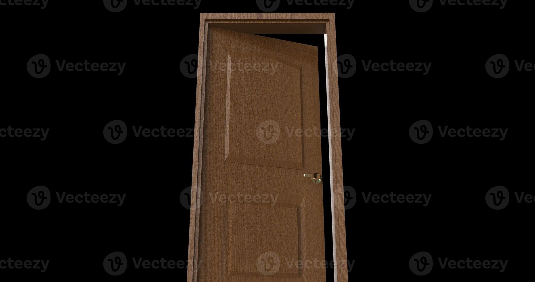 isolated door illustration 3d rendering photo