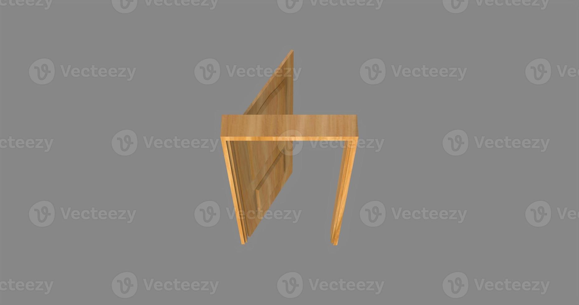 isolated door illustration 3d rendering photo
