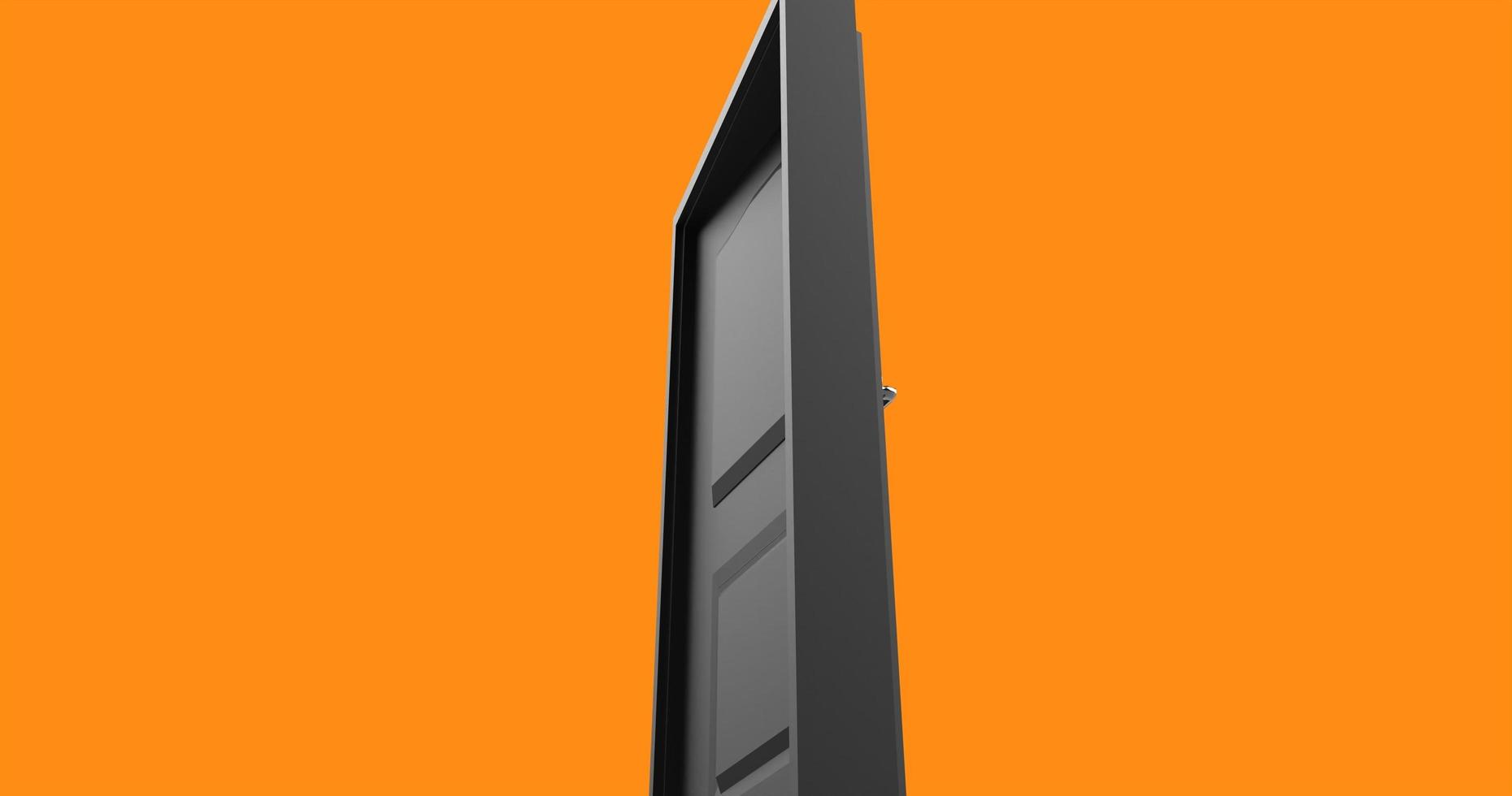 isolated door illustration 3d rendering photo