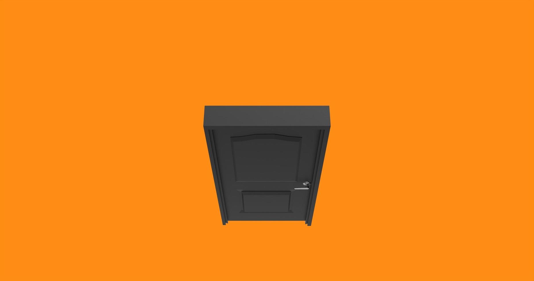 isolated door illustration 3d rendering photo