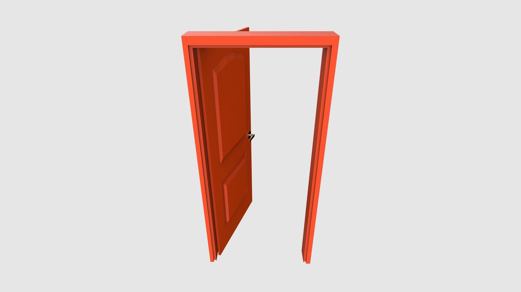 isolated door illustration 3d rendering photo