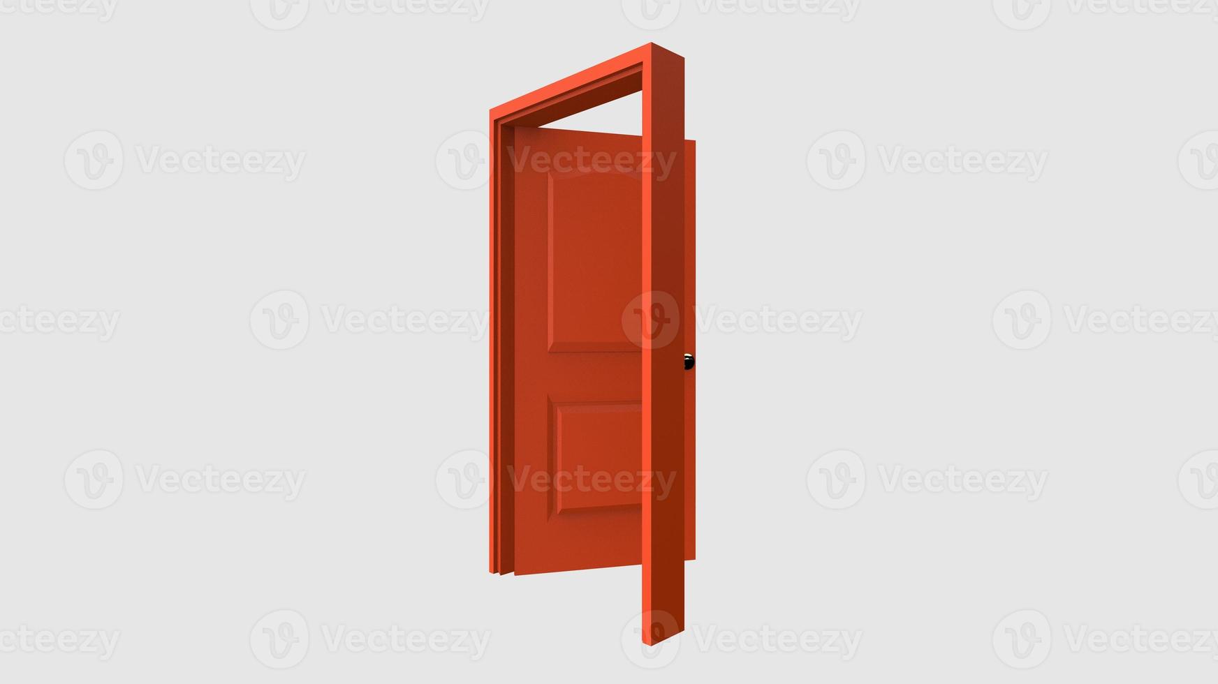 isolated door illustration 3d rendering photo