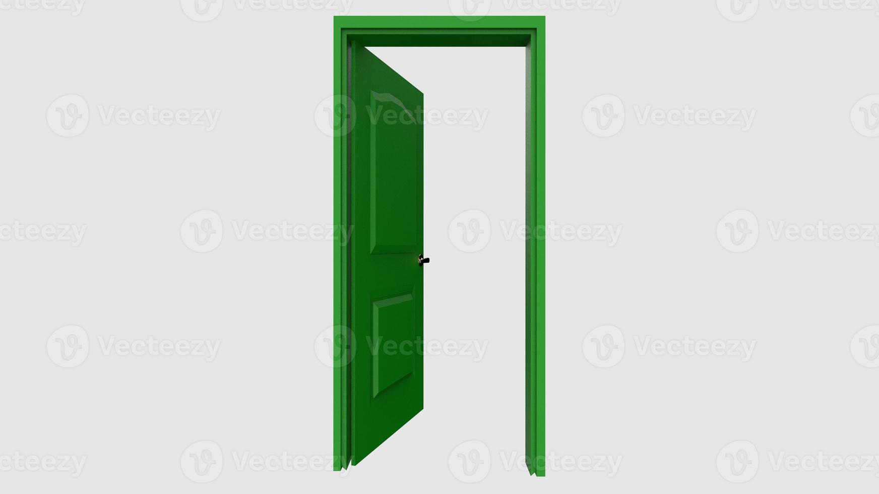 isolated door illustration 3d rendering photo