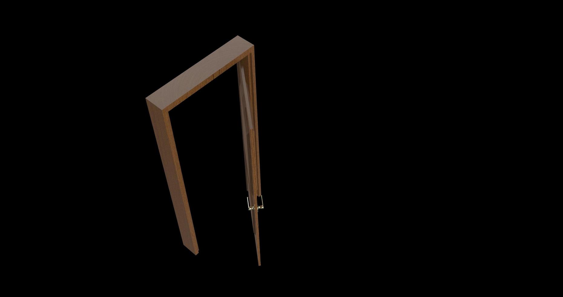 isolated door illustration 3d rendering photo