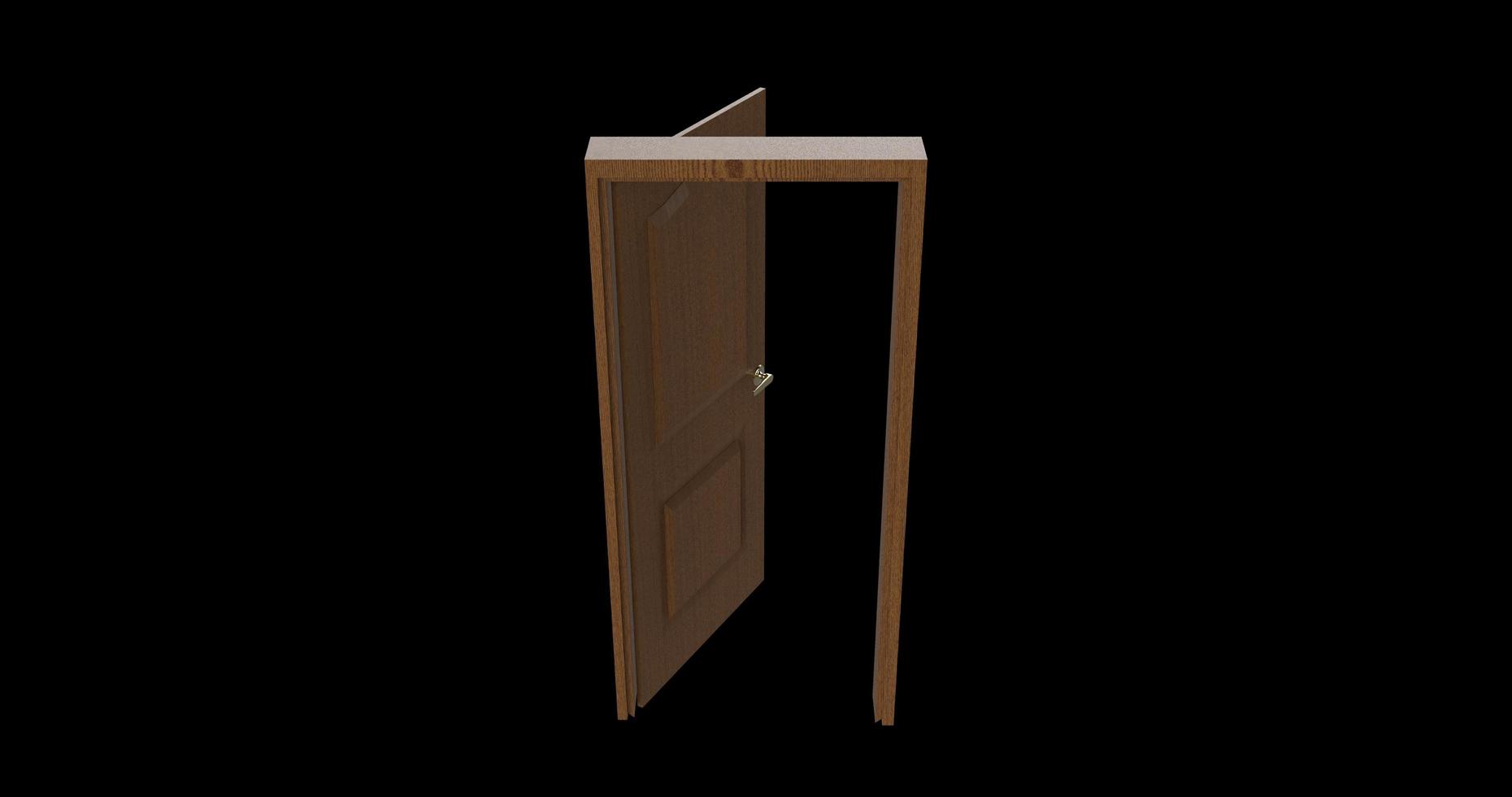 isolated door illustration 3d rendering photo