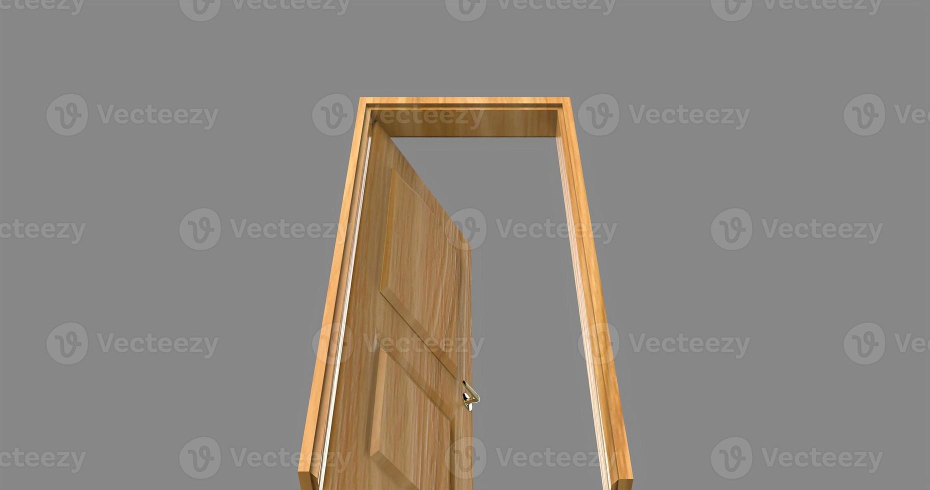 isolated door illustration 3d rendering photo