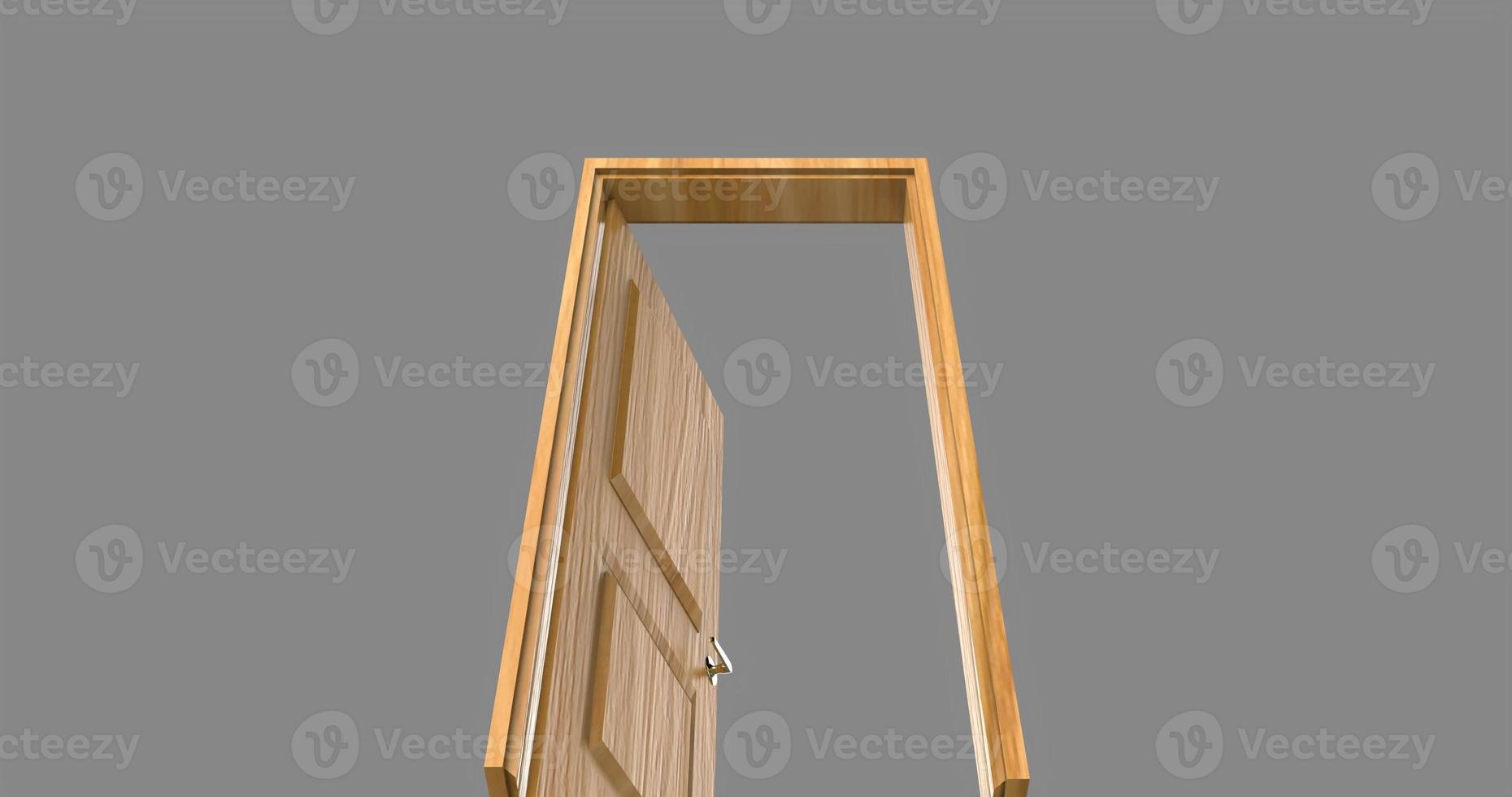 isolated door illustration 3d rendering photo