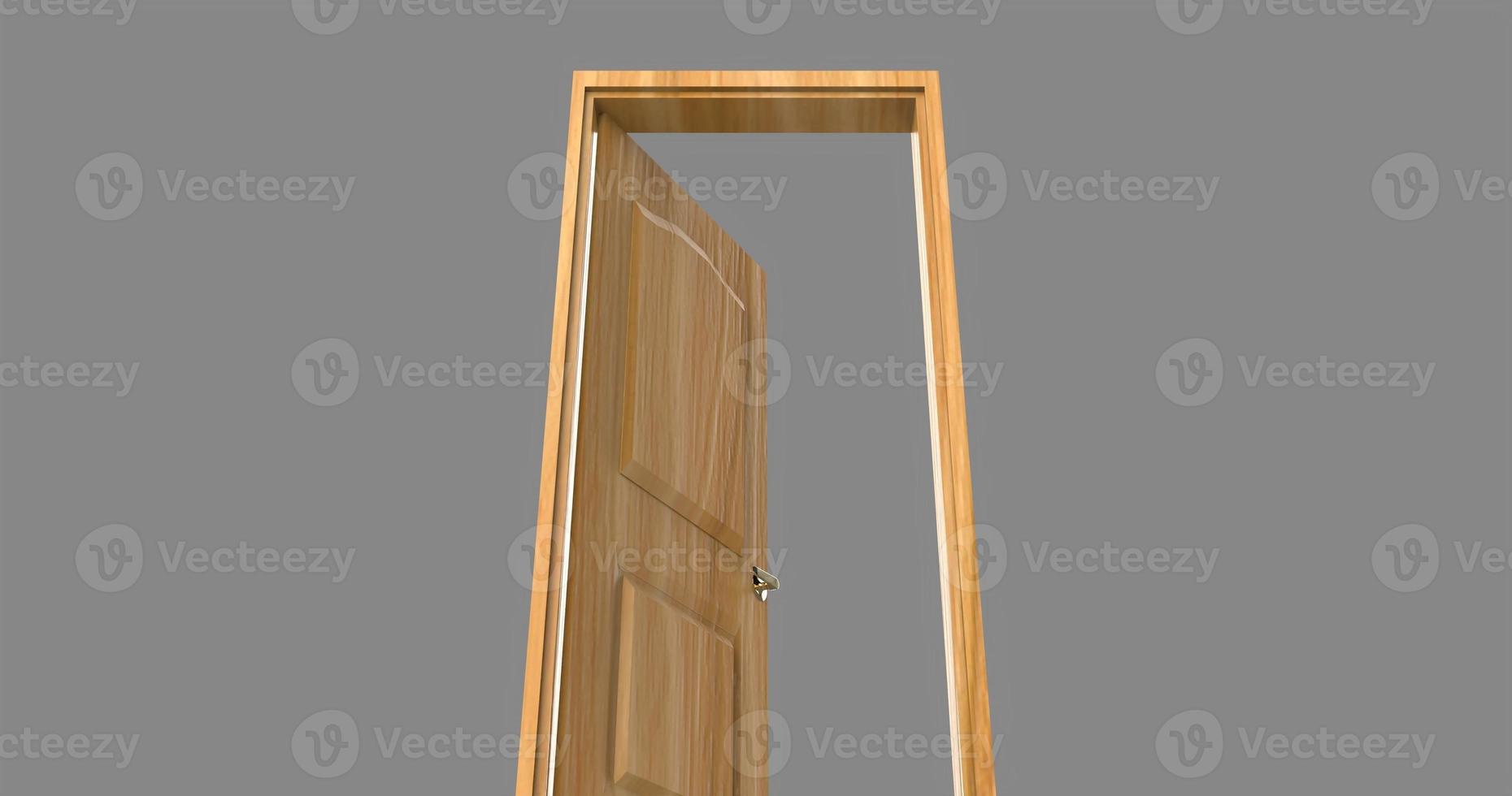 isolated door illustration 3d rendering photo