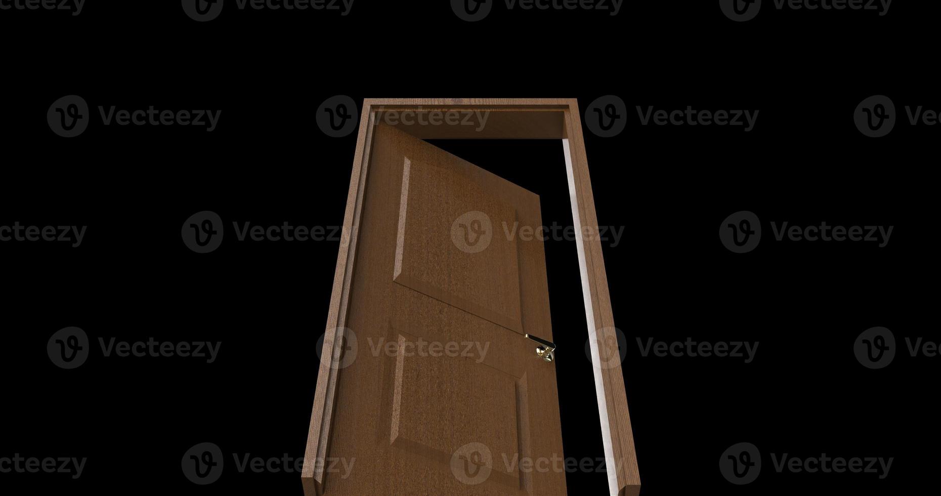 isolated door illustration 3d rendering photo