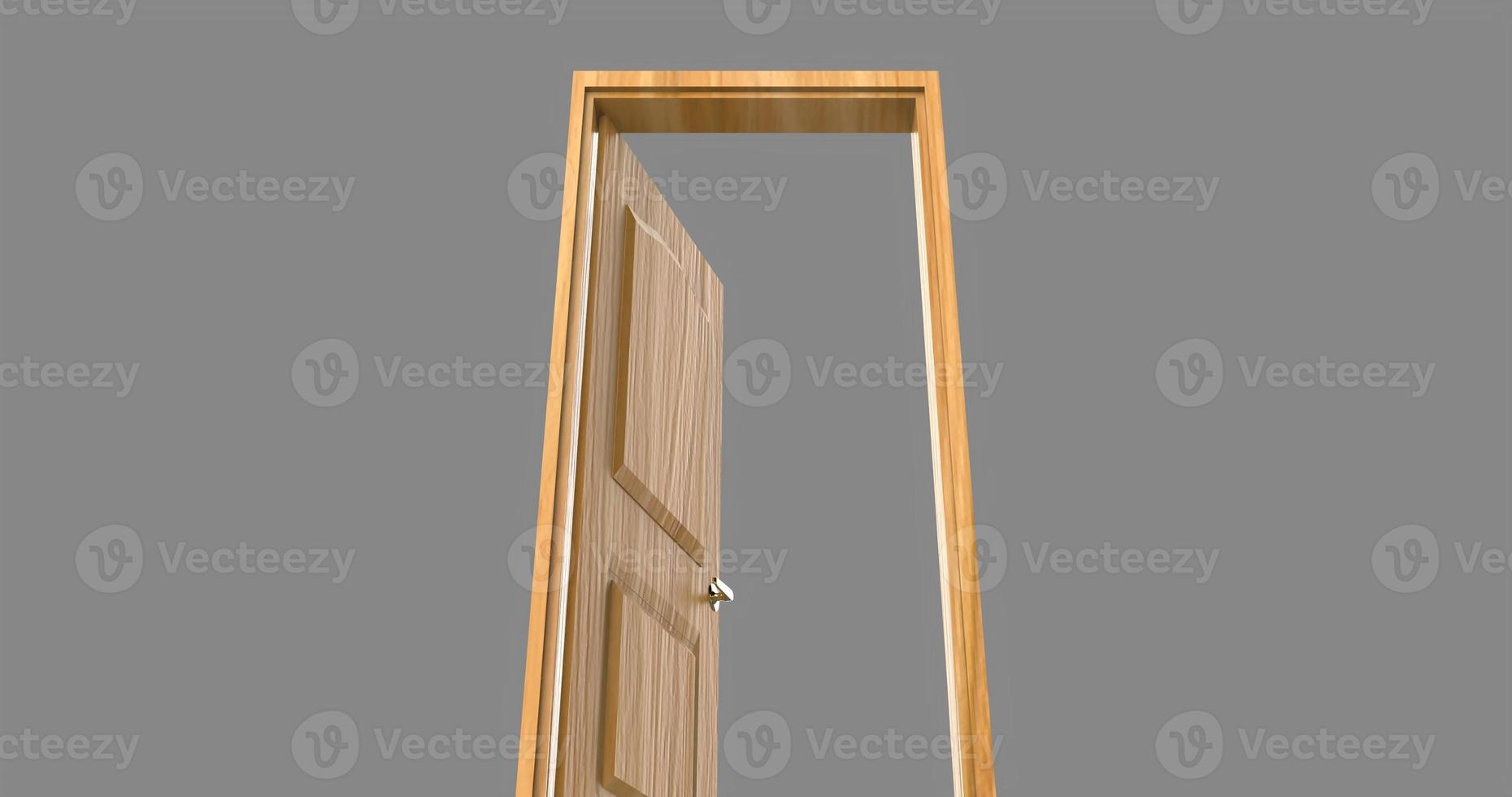 isolated door illustration 3d rendering photo