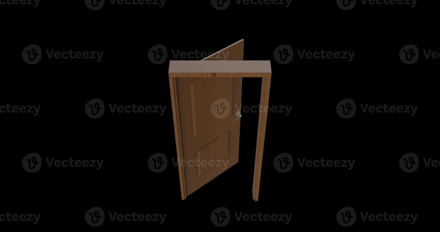 isolated door illustration 3d rendering photo