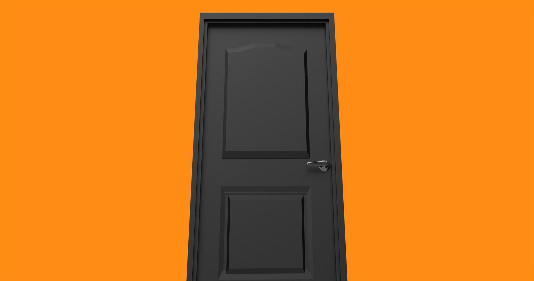 isolated door illustration 3d rendering photo