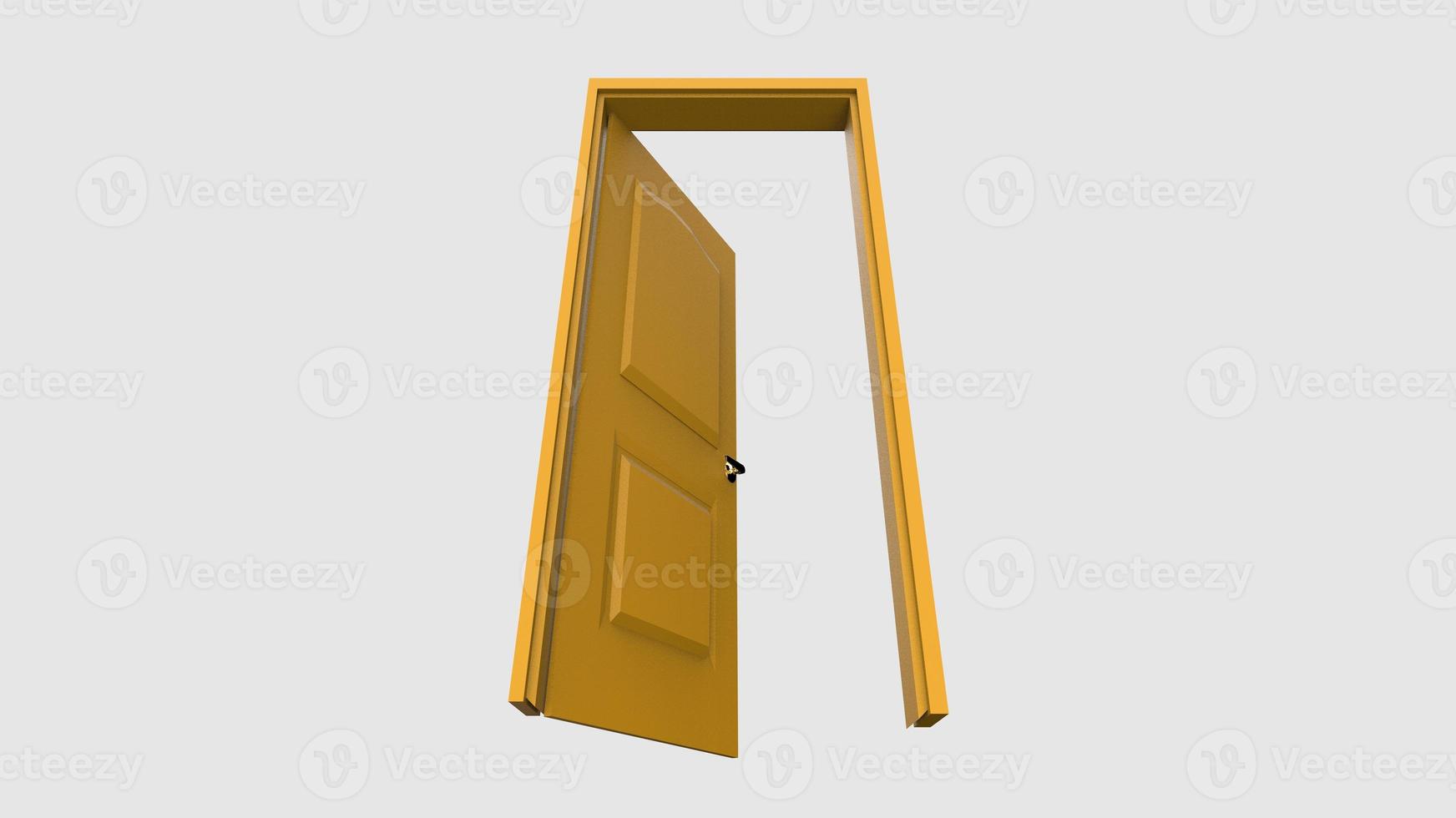 isolated door illustration 3d rendering photo