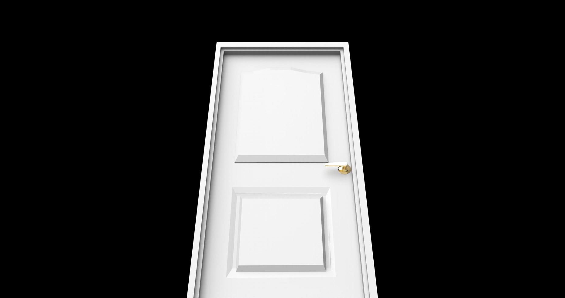 isolated door illustration 3d rendering photo