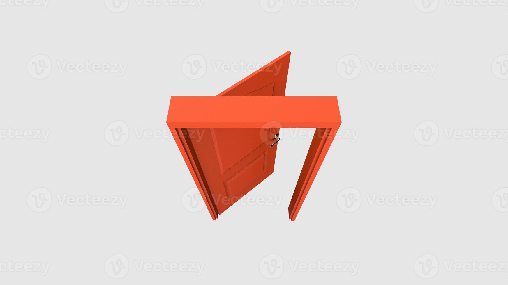 isolated door illustration 3d rendering photo