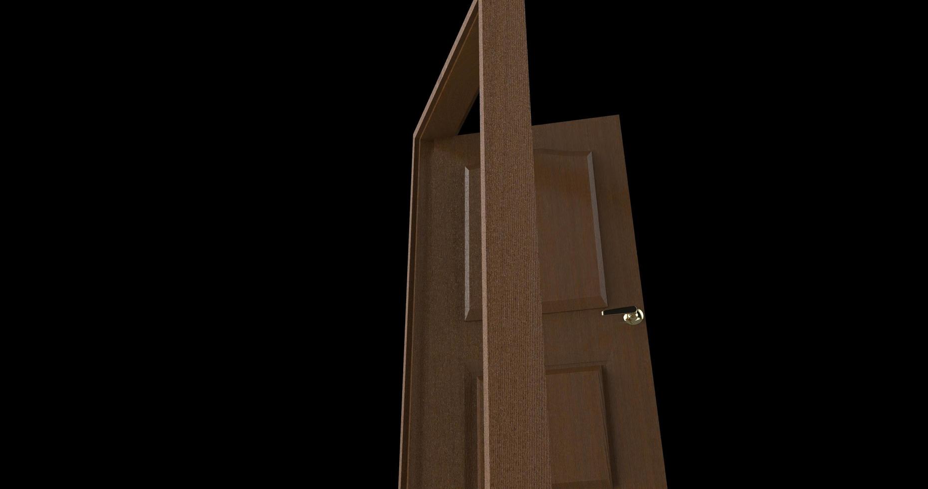 isolated door illustration 3d rendering photo