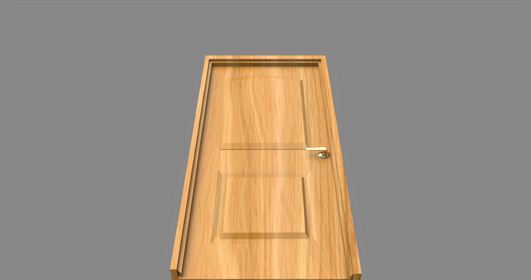 isolated door illustration 3d rendering photo