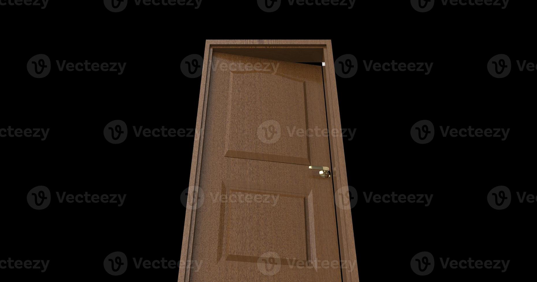 isolated door illustration 3d rendering photo