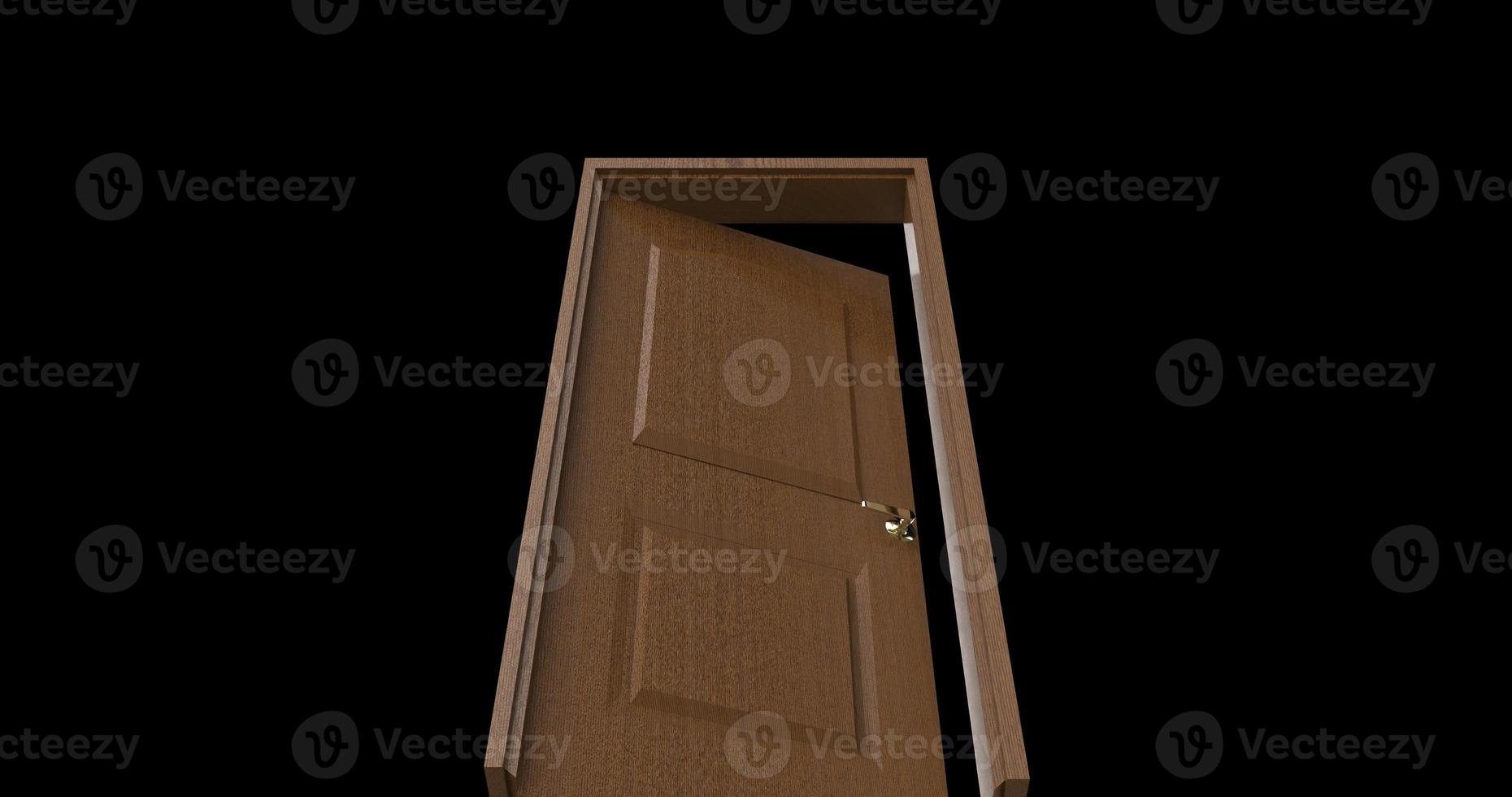 isolated door illustration 3d rendering photo