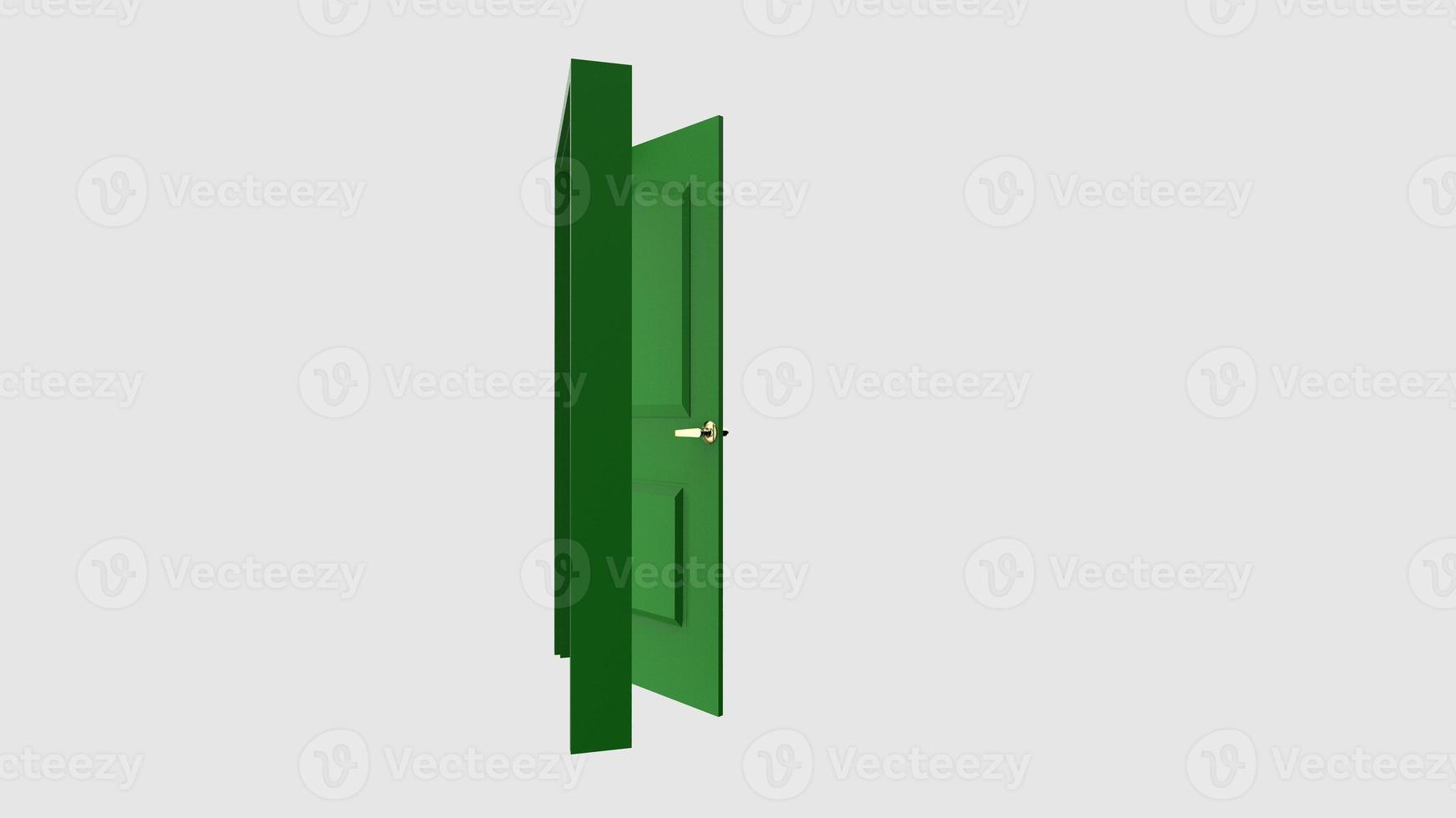 isolated door illustration 3d rendering photo