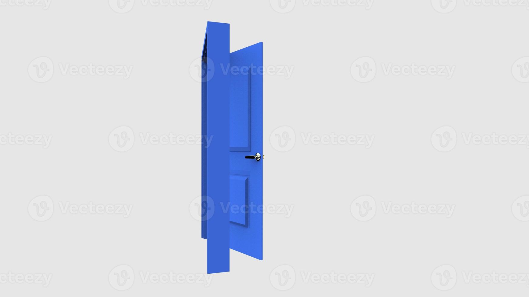 isolated door illustration 3d rendering photo