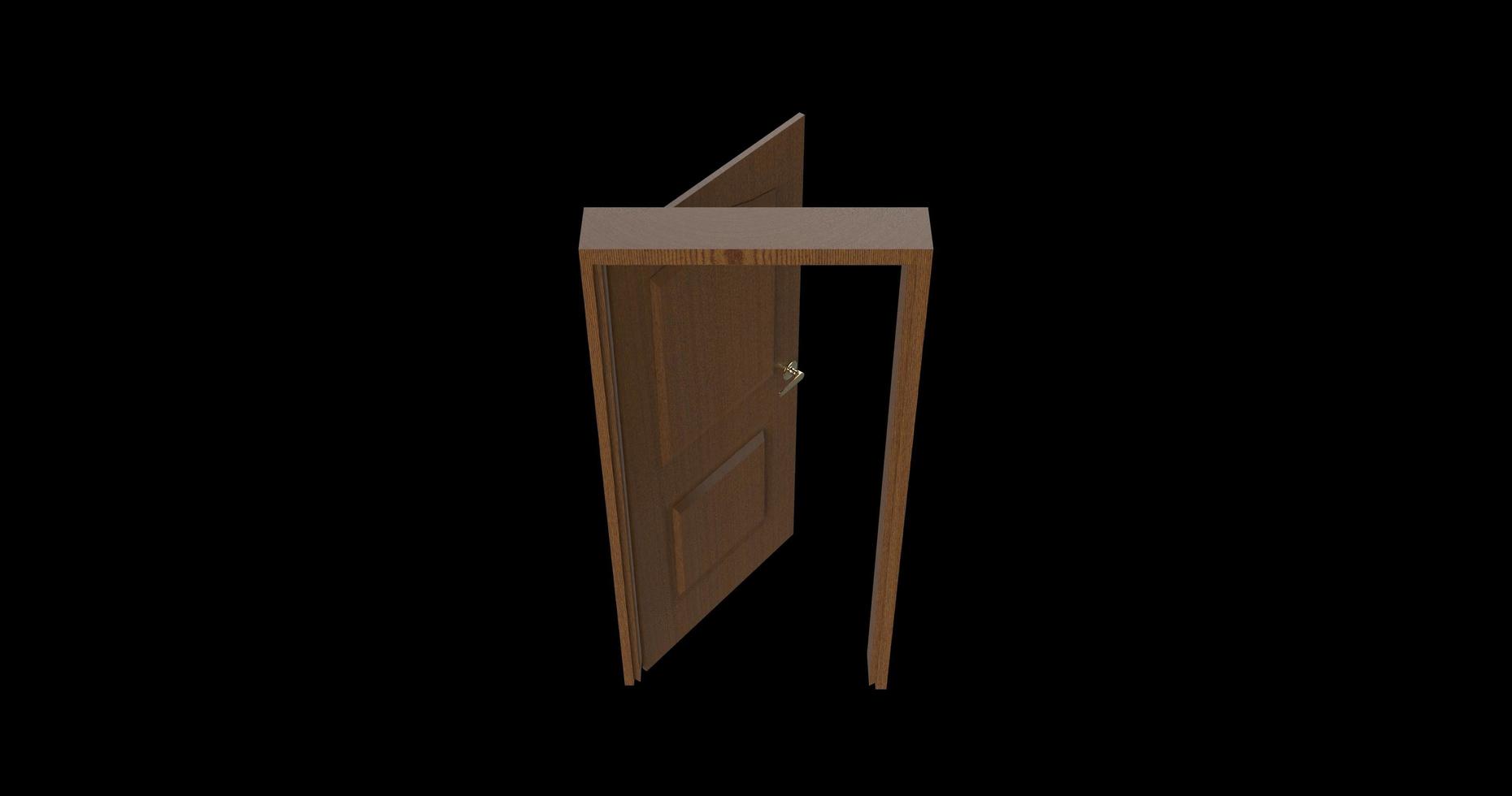 isolated door illustration 3d rendering photo