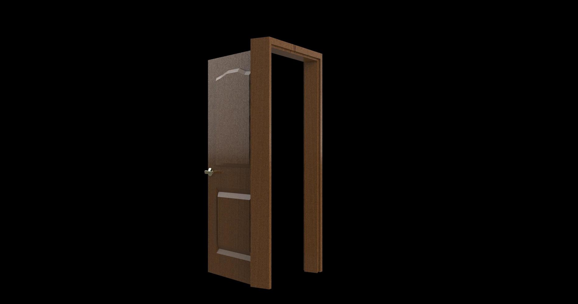 isolated door illustration 3d rendering photo