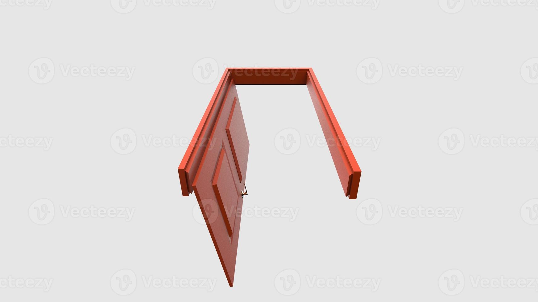 isolated door illustration 3d rendering photo