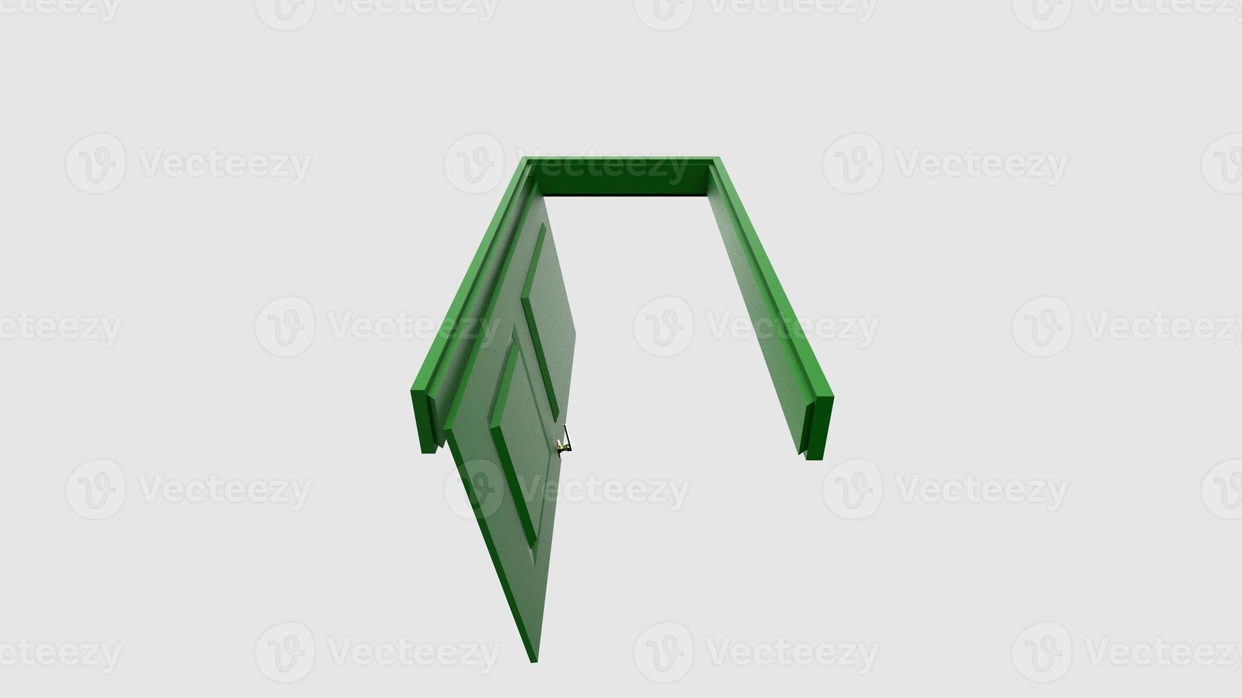 isolated door illustration 3d rendering photo