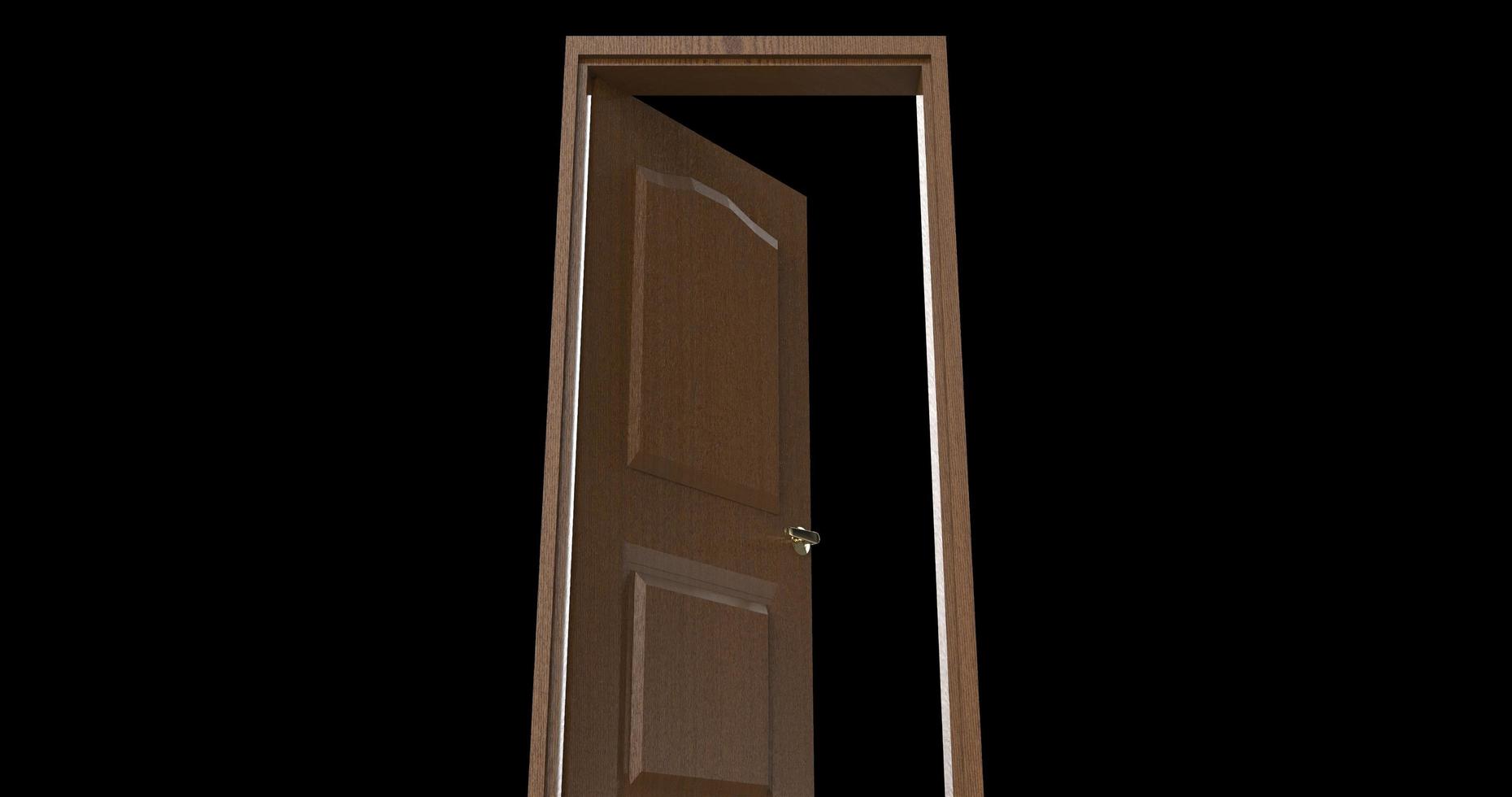 isolated door illustration 3d rendering photo