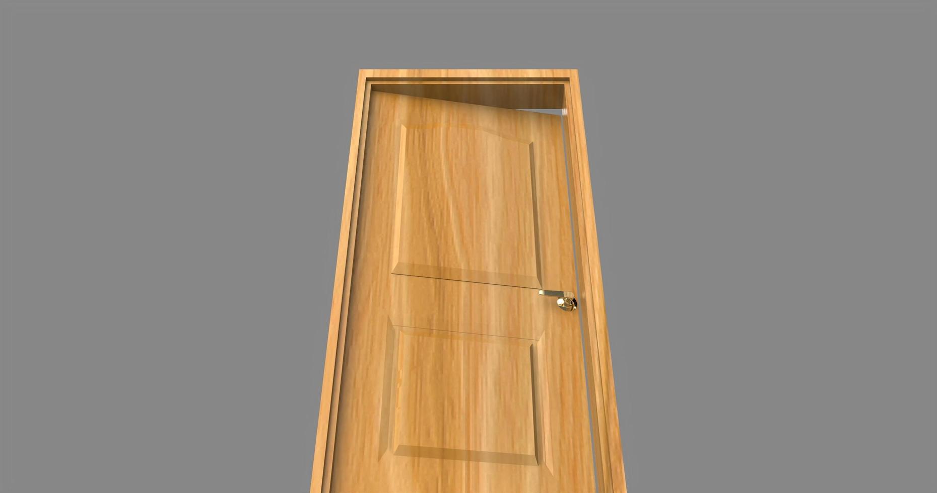 isolated door illustration 3d rendering photo