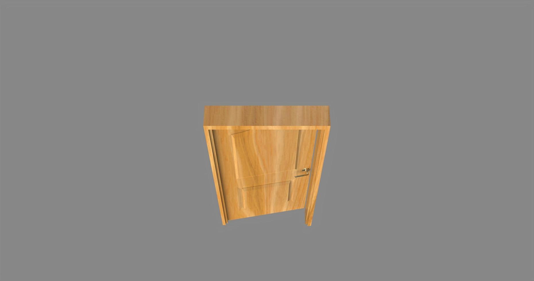 isolated door illustration 3d rendering photo